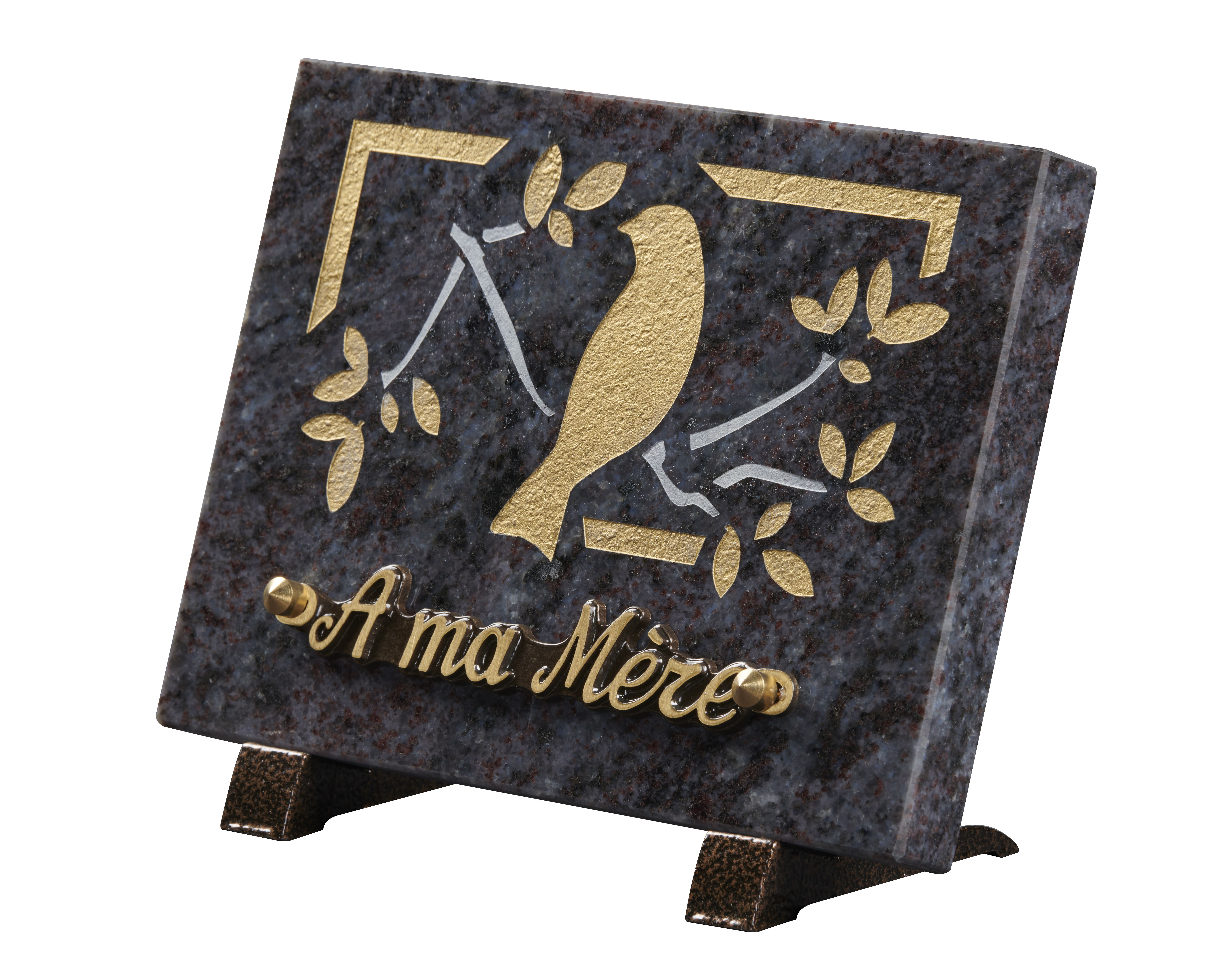 Image de plaque Plaque granit 15x20cm - Gravure oiseau