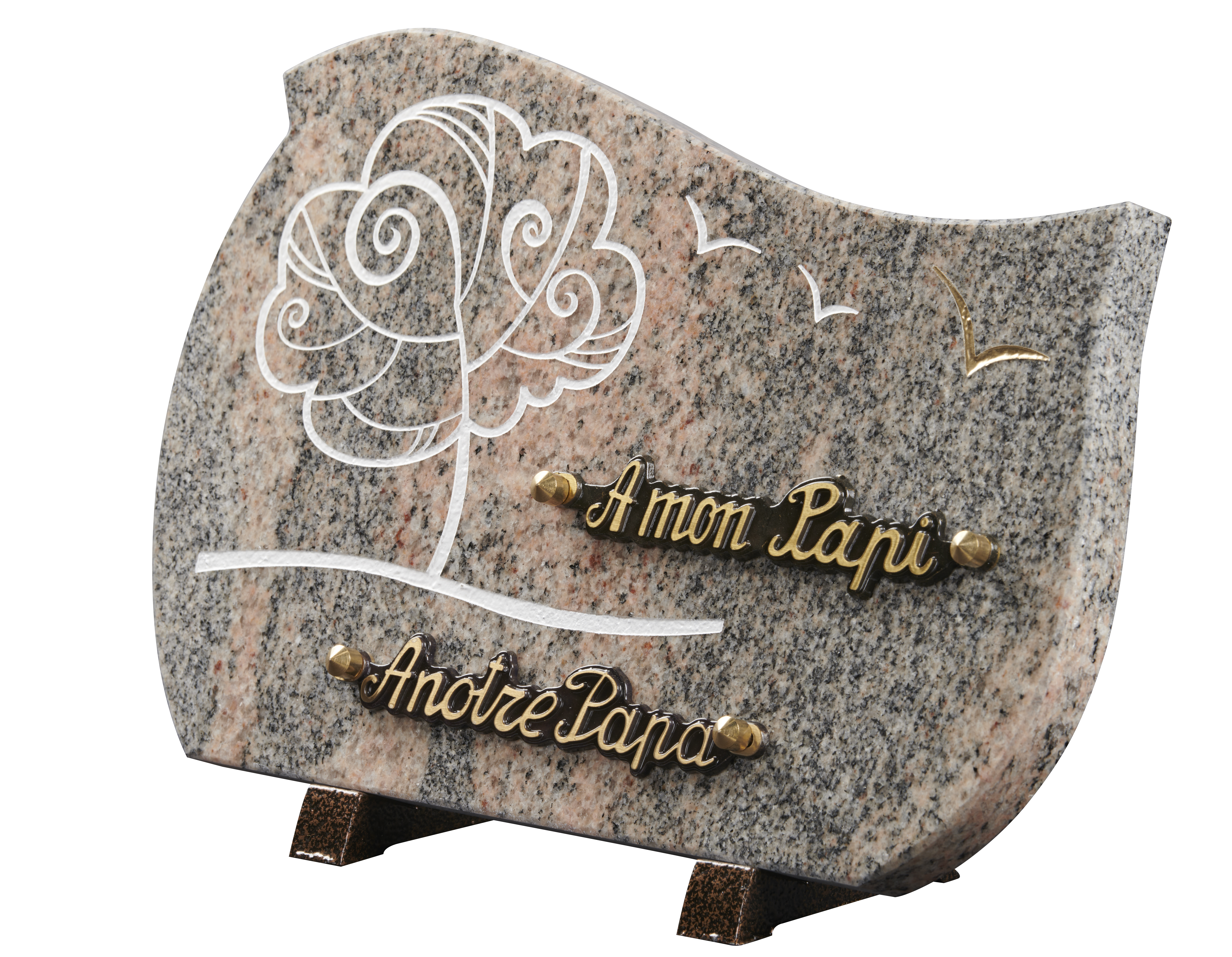 Image de plaque Plaque granit forme 20x30cm - Gravure arbre
