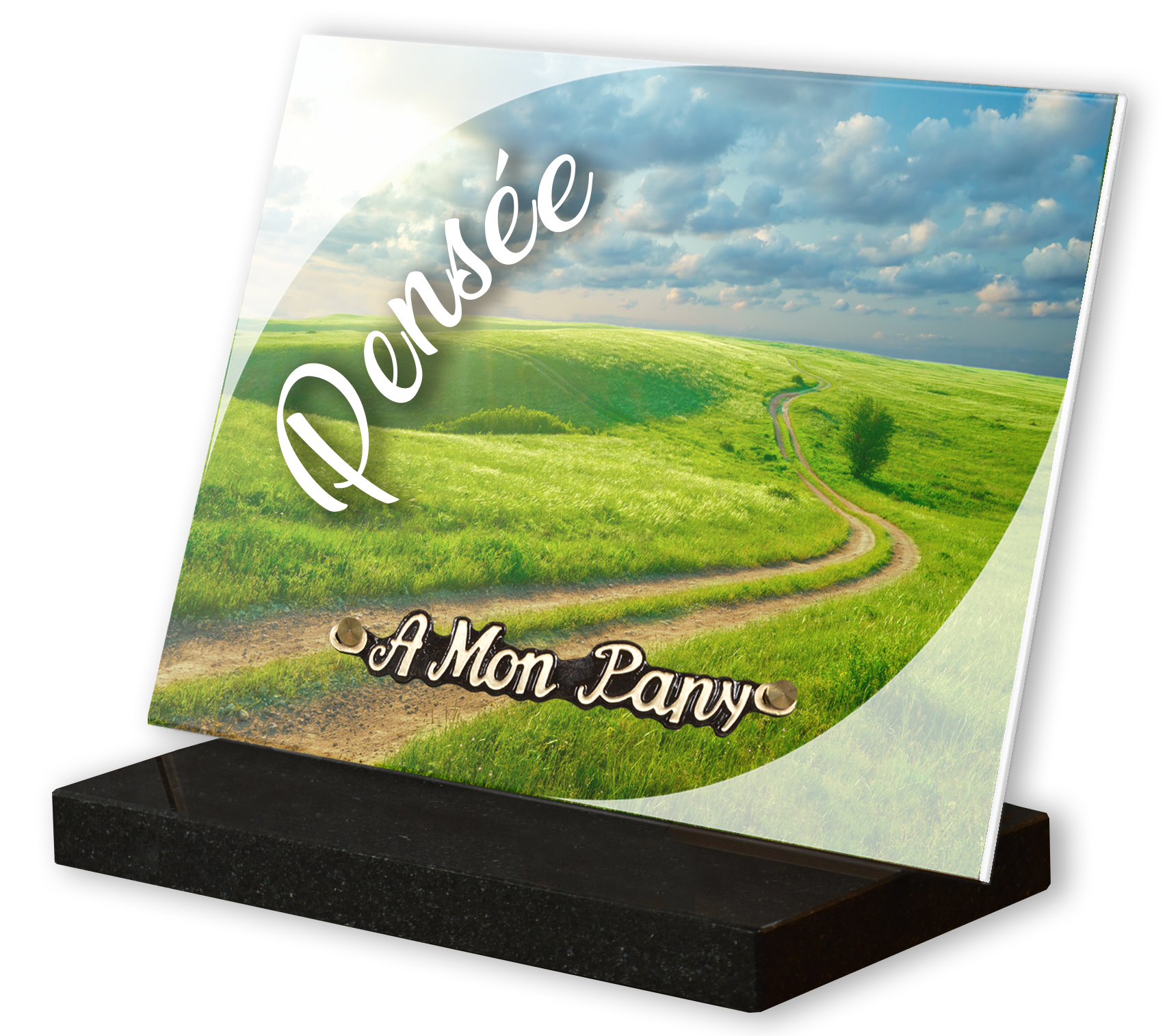 Image de plaque Plaque altu 18x25 cm - Gravure chemin