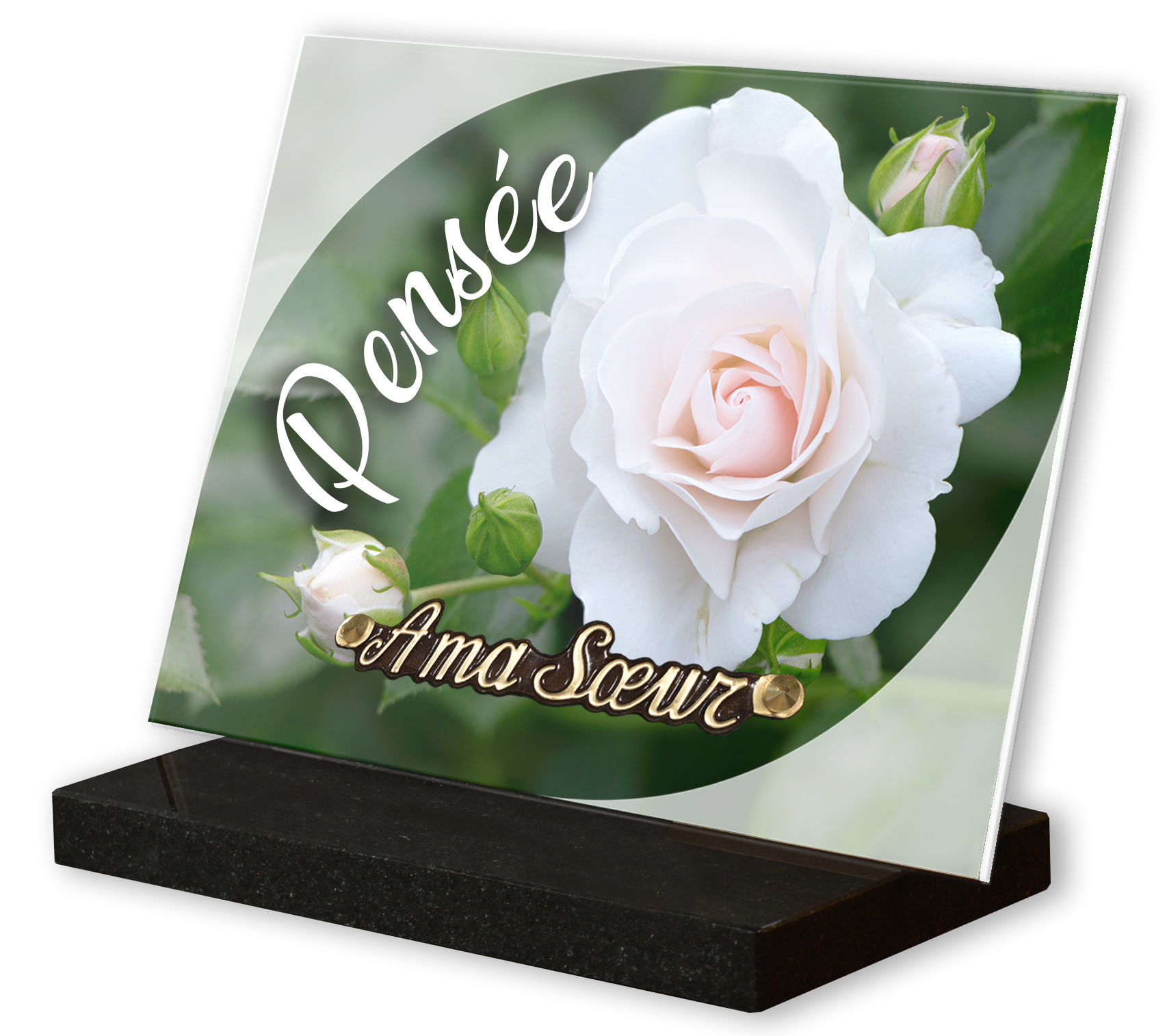 Image de plaque Plaque altu 18x25 cm - Gravure rose