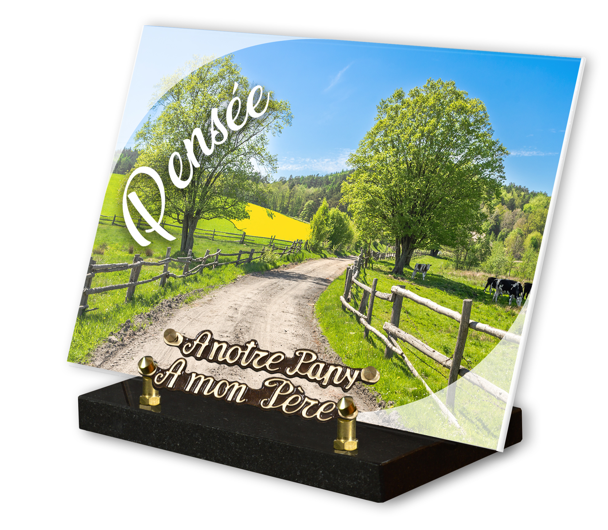 Image de plaque Plaque altu 20x30 cm - Gravure countryside