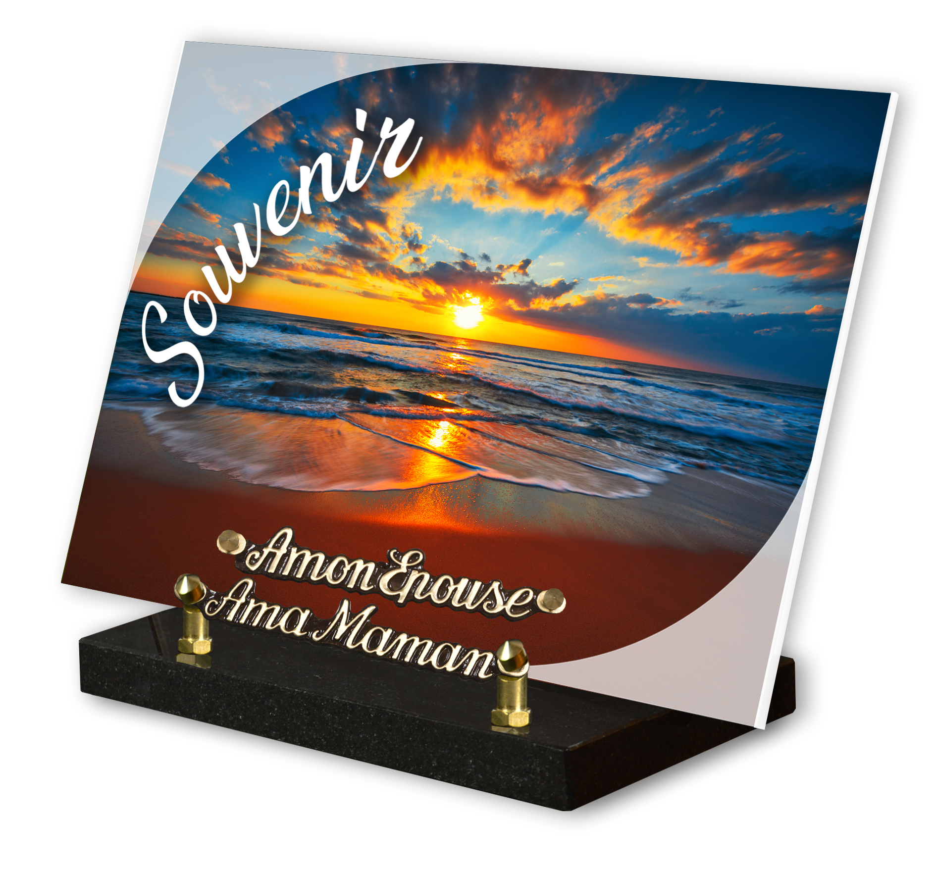 Image de plaque Plaque altu 20x30 cm - Gravure sunset