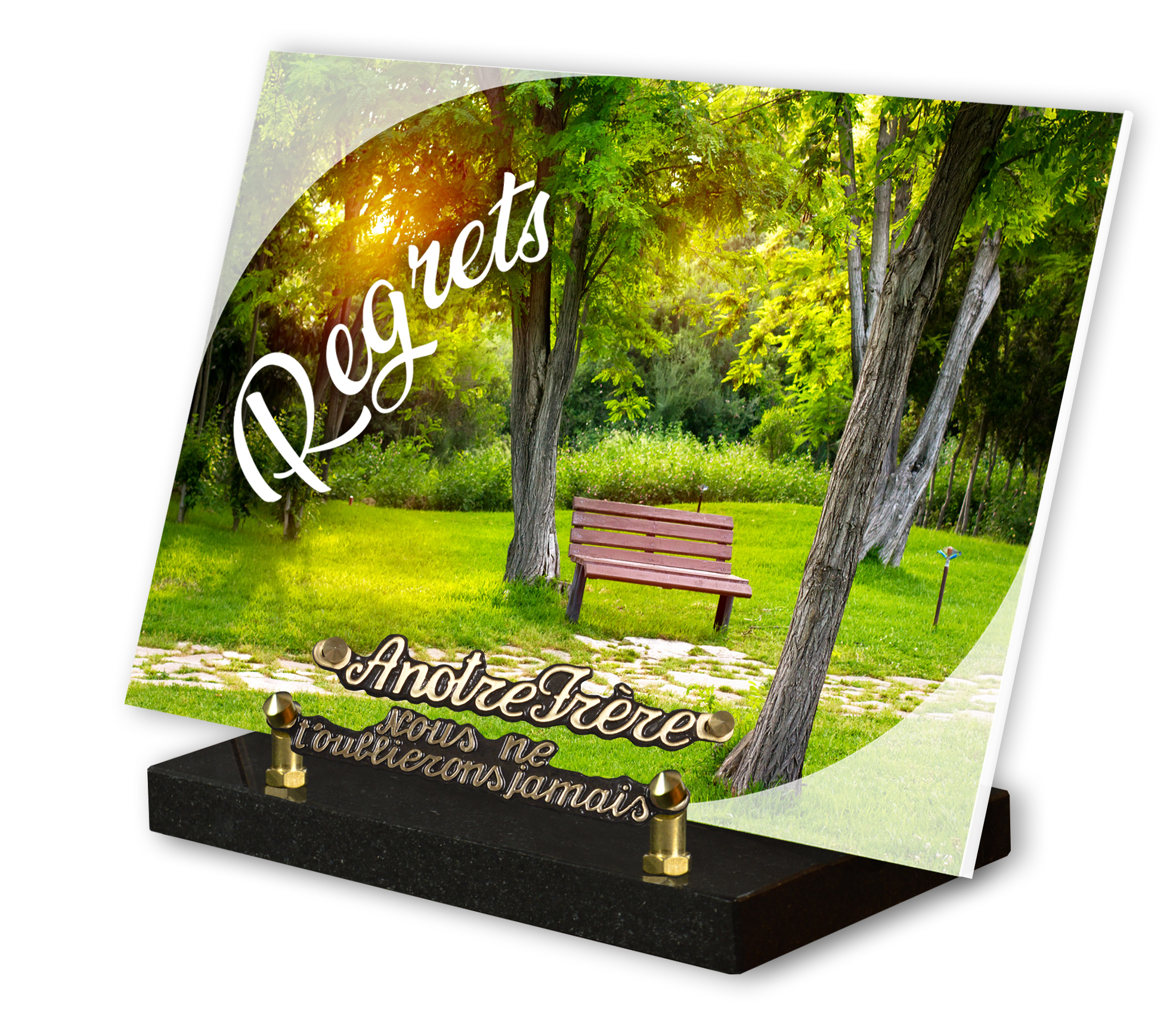 Image de plaque Plaque altu 20x30 cm - Gravure banc