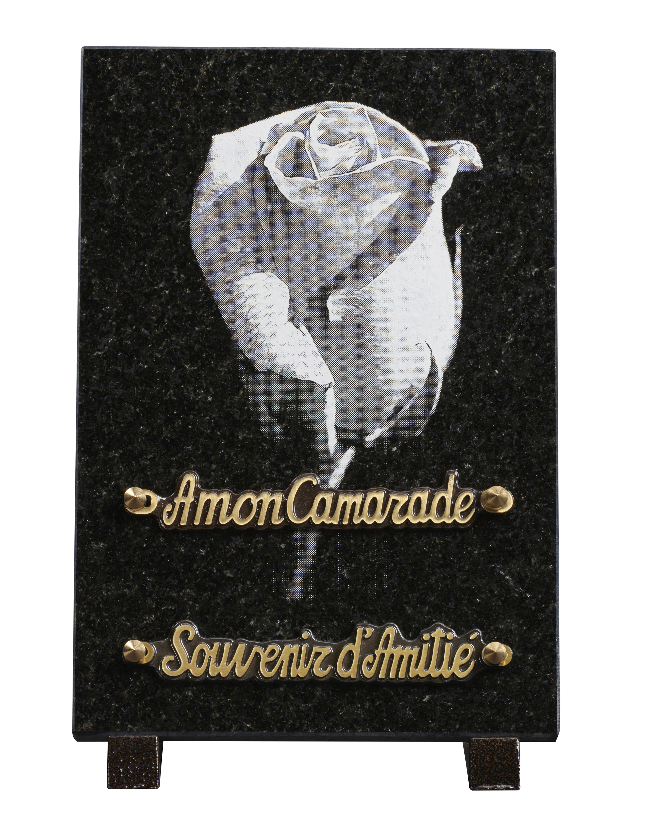 Image de plaque Plaque granit 18x25 cm - Gravure rose