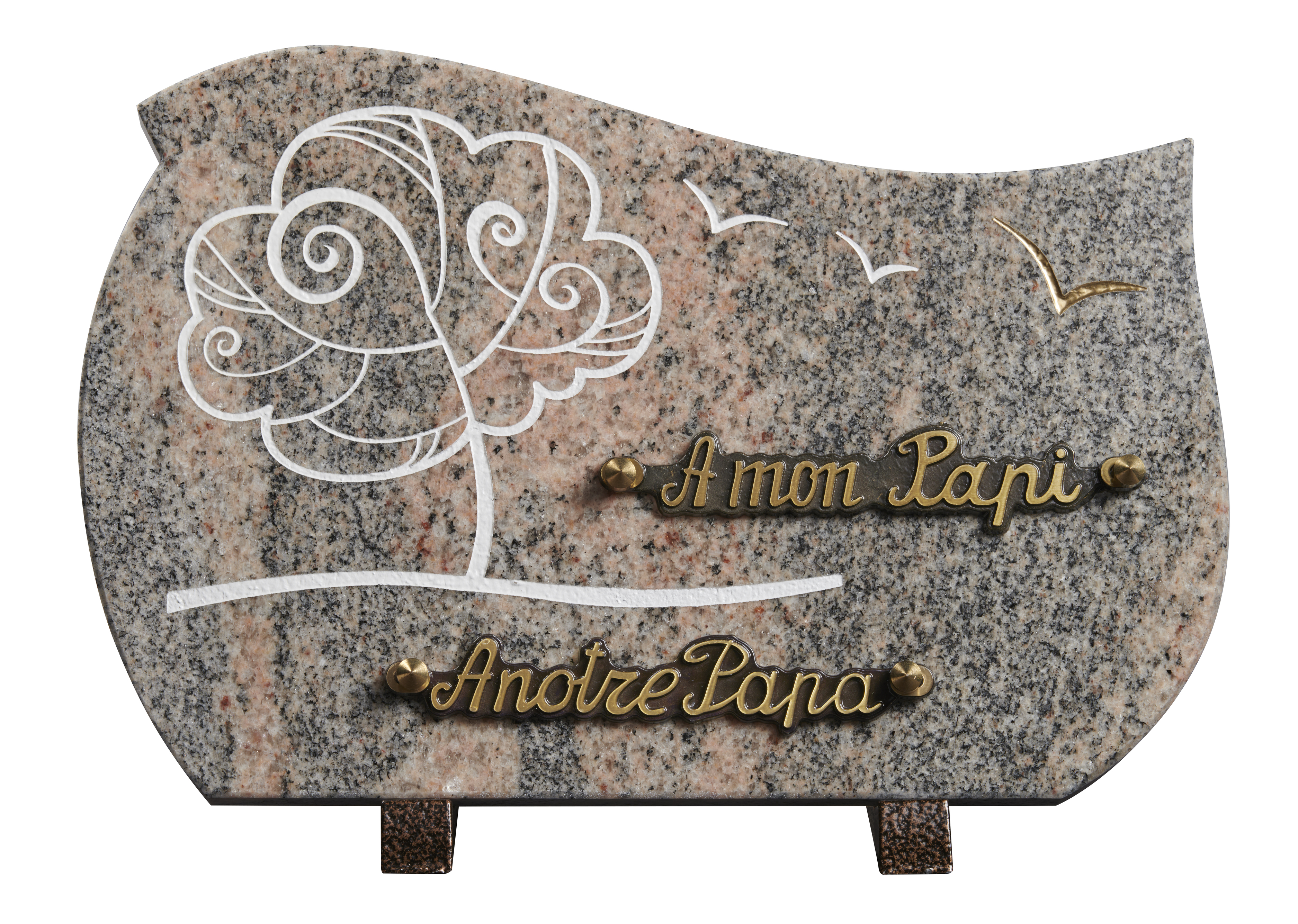 Image de plaque Plaque granit forme 20x30cm - Gravure arbre