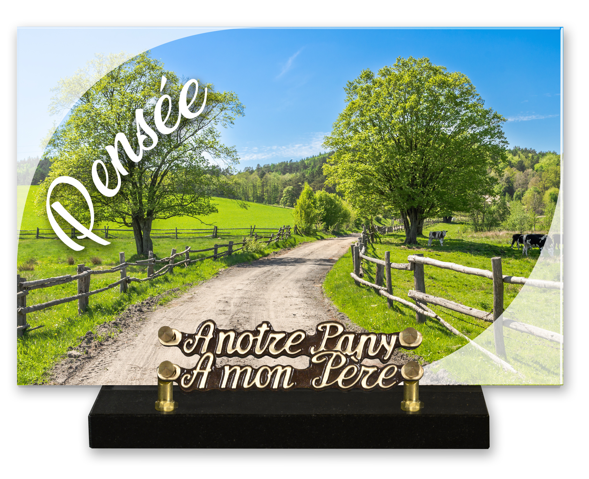 Image de plaque Plaque altu 20x30 cm - Gravure countryside